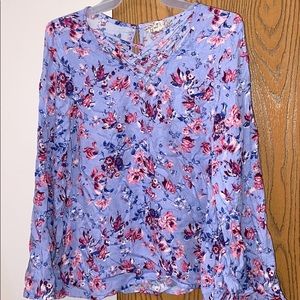 Floral Bell Sleeve Top